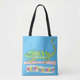 All-Over Tote - Geburtstags-Chamäleon (hellblau) Tasche
