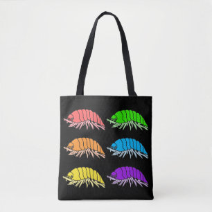 All-Over Tote - Regenbogen-Asseln (schwarz) Tasche