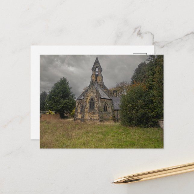 All Saints-Kirche, Whitley Postkarte (Vorderseite/Rückseite Beispiel)
