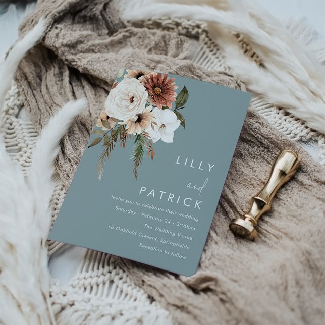 All Seasons Boho Floral Wedding Einladung (Von Creator hochgeladen)