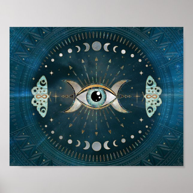 All Seeing Eye and Moons Poster (Vorne)