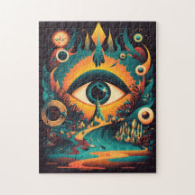 All Seeing Eye Puzzle | psychedelische Kunst