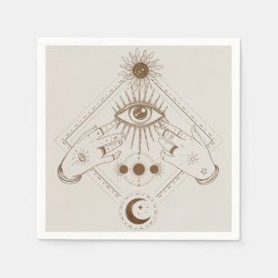 All-Sightseeing-Mystic Tarot Grillen Seance Cockta Serviette