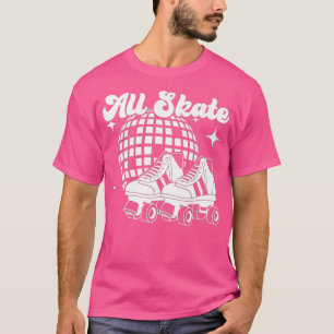 All Skate Retro Vintage 70er Disco Rollschuhfahren T-Shirt