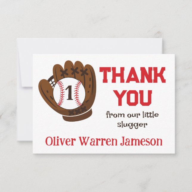 All-Star Baby Boy's 1st Birthday Carte de remercie (Devant)