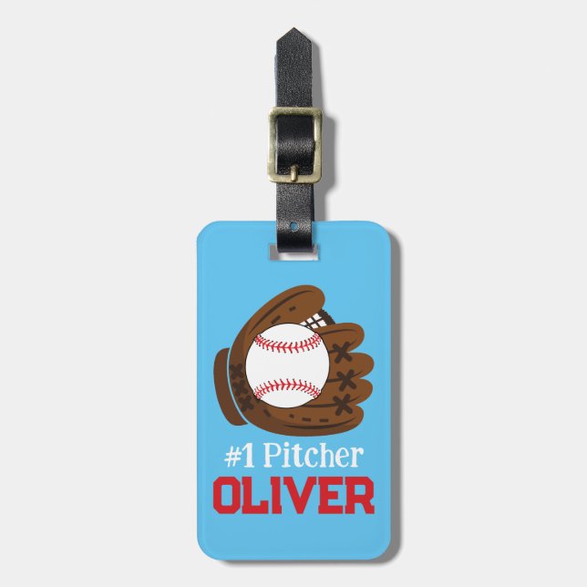 All-Star-Baseball des Personalisierten Jungen Gepäckanhänger (Vorderseite vertikal)