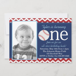 All-Star- Baseball-Geburtstags-Schlag-Einladung Einladung