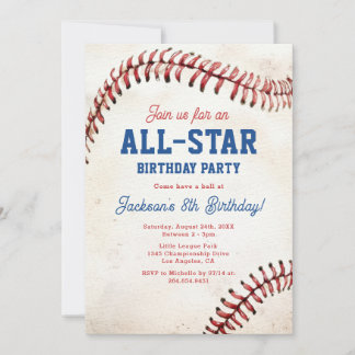 All-Star-Baseball-Geburtstagseinladung Einladung
