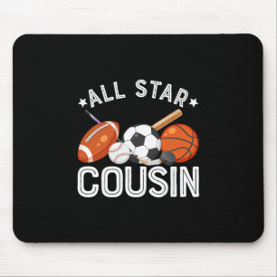 All Star Cousin des Geburtstagsjungen Sketll Fußba Mousepad