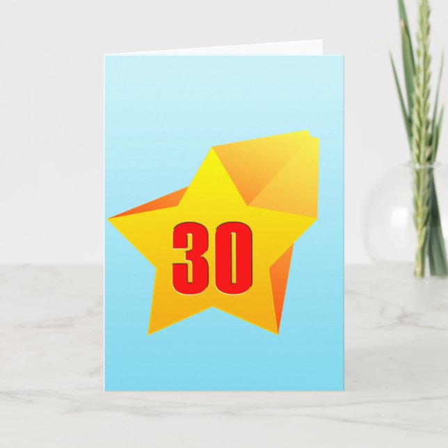All Star dreißig Jahre alt! Geburtstag Karte (Vorderseite)