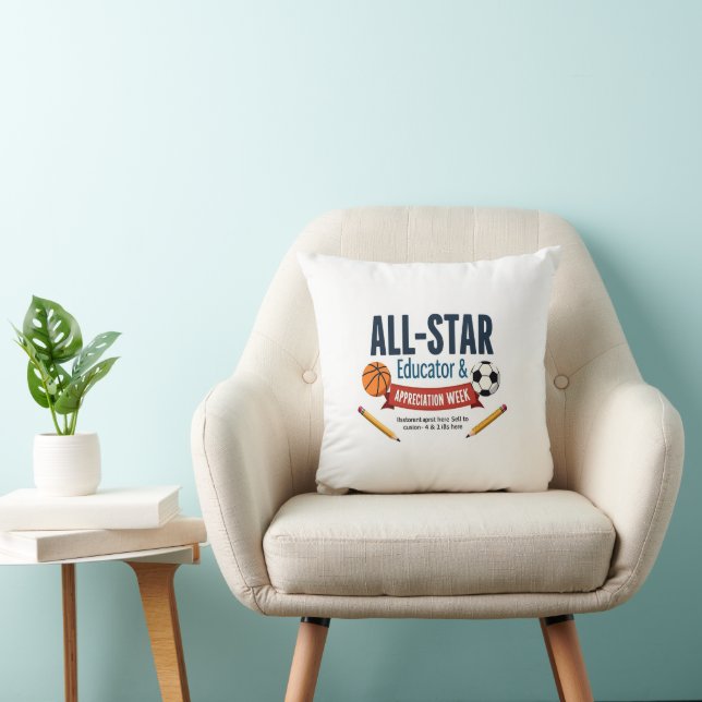 All-Star Educator & Staff Appreciation Pillow Kissen (Stuhl )
