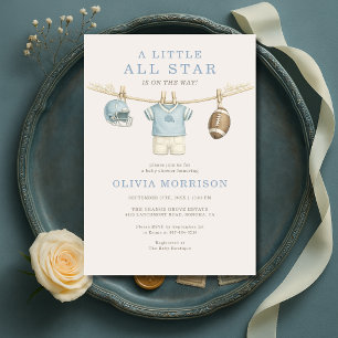All Star Football Wäscheleine Baby Shower Einladung