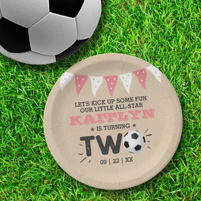 All-Star Fußball Ball 2. Geburtstag Pappteller (Von Creator hochgeladen)