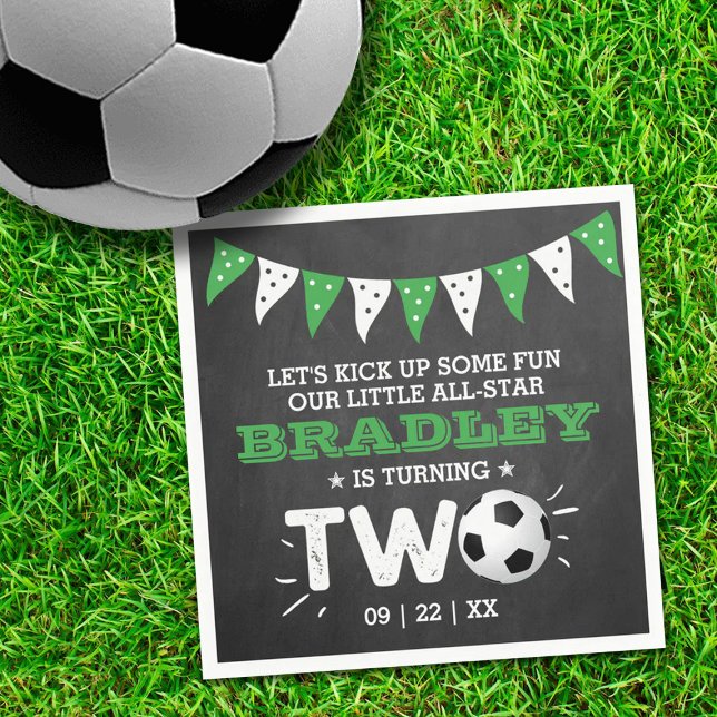 All-Star Fußball Ball 2. Geburtstag Serviette (Von Creator hochgeladen)