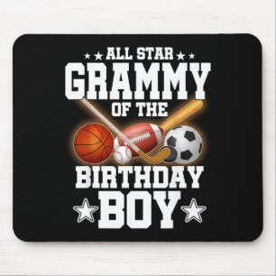 All Star Grammy des Geburtstagsjungen Baseball Fuß Mousepad