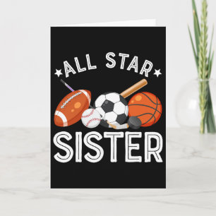 All-Star-Schwester des Geburtstagsjungen Sketll Fu Karte