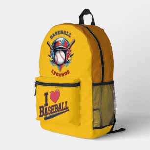 All-Star Spirit: Klassische Baseball-Essentials Sp Bedruckter Rucksack