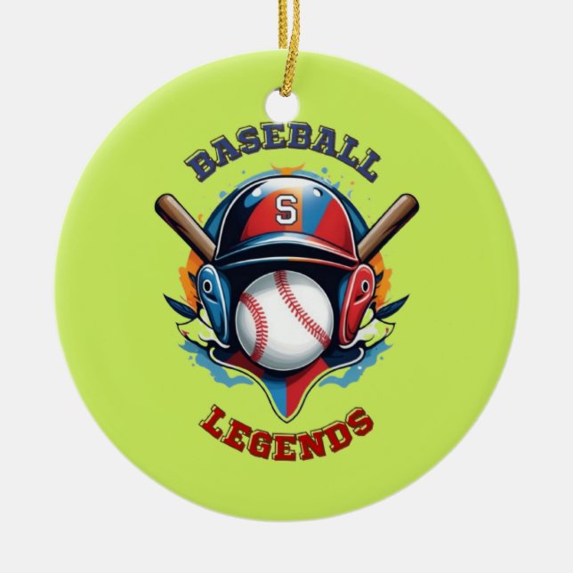All Star Spirit: Klassischer Baseball Essentials S Keramik Ornament (Vorne)