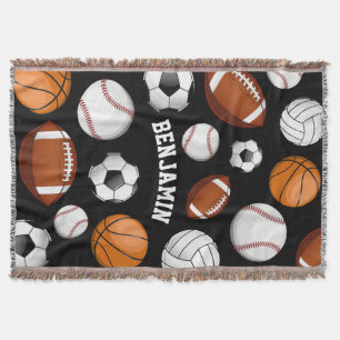 All-Star-Sport-Angebot Personalisiert Name Schwarz Decke