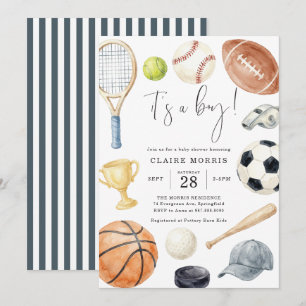 All-Star-Sport-Baby-Shower-Einladung Einladung