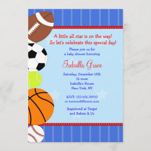 All-Star- Sport-Babyparty-Einladung Einladung