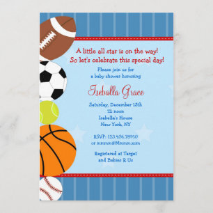 All-Star- Sport-Babyparty-Einladung Einladung