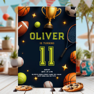 All-Star-Sport-Geburtstagsfeier Einladung
