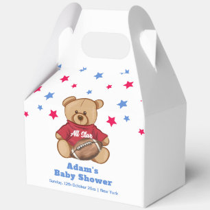 All Star Teddy Bear Fußball Sport Baby Shower Geschenkschachtel