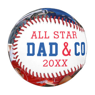 ALL STAR VATER & COACH 2 FOTO PERSONALISIERT BASEBALL