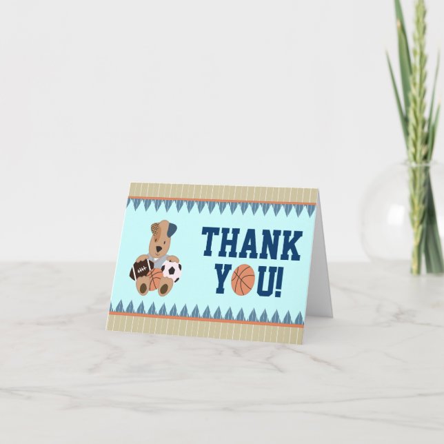 All-Star- Welpen-Babyparty Dankes- Notecard Dankeskarte (Vorderseite)