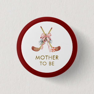 All Stars Mädchen Hockey Mutter werdende Babyparty Button
