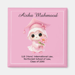 🎓 All text custom Chibi Rose Graduation  Magnet
