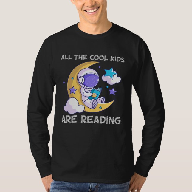 All the Cool Kids Are Reading Book and Reading T-Shirt (Vorderseite)