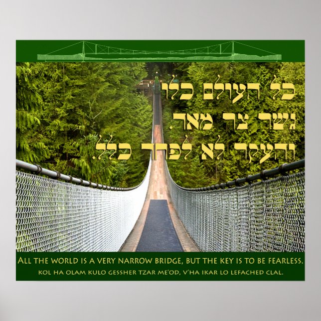 All the World is A Narrow Bridge Poster (Vorne)