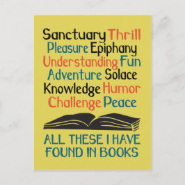 All These I Have Found in Books Postkarte