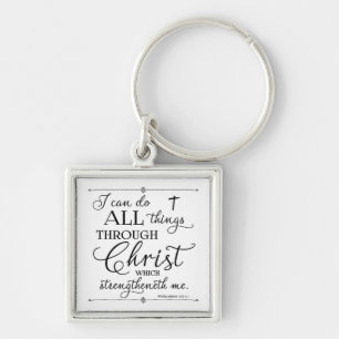 All Things Through Christ - Philippians 4:13 Schlüsselanhänger