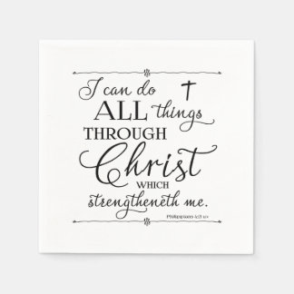All Things Through Christ - Philippians 4:13 Serviette