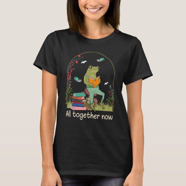 All Together Now Summer Reading 2023 Cute Frog Rea T-Shirt (Vorderseite)
