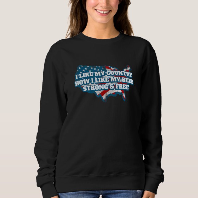 All We Need Is US 4th of July Drinking Fourth of J Sweatshirt (Vorderseite)
