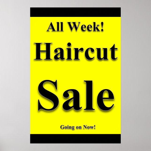 All Week Haircut Sale Beauty Salon Poster (Vorne)
