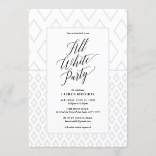 All White Party Einladung