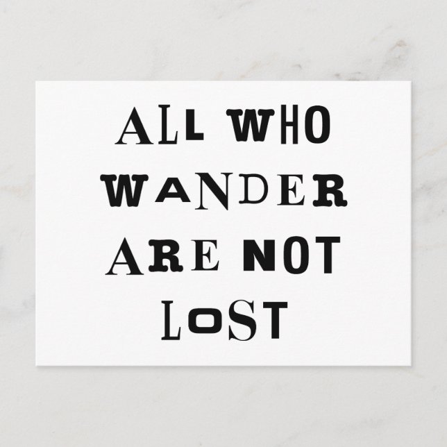 All Who Wander Postkarte (Vorderseite)