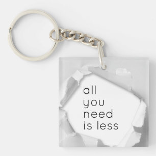 All you need is less schlüsselanhänger