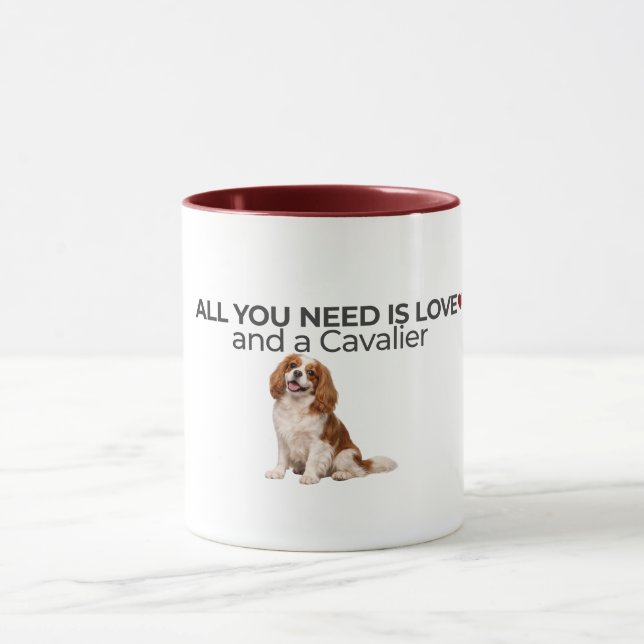 All You Need Is Love and a Cavalier Mug Tasse (Zentrum)