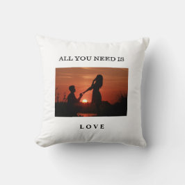 All you need is love couple anniversary quote kissen