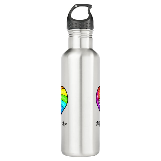 All You Need is Love Edelstahlflasche (Vorderseite)