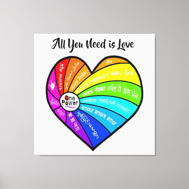 All You Need is Love Leinwanddruck (Vorderseite)