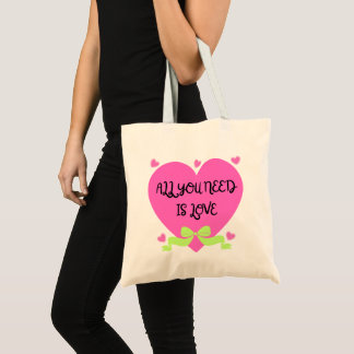 All You Need Is Love – Valentine Heart Design Tragetasche