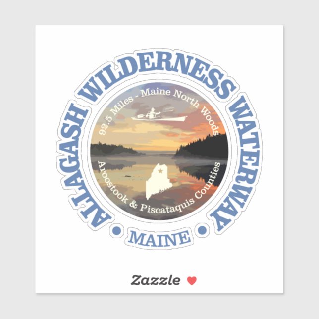 Allagash Wilderness Waterway Aufkleber (Blatt)
