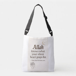 Allah hört dich - islamischer Zitat-Tag Tragetaschen Mit Langen Trägern